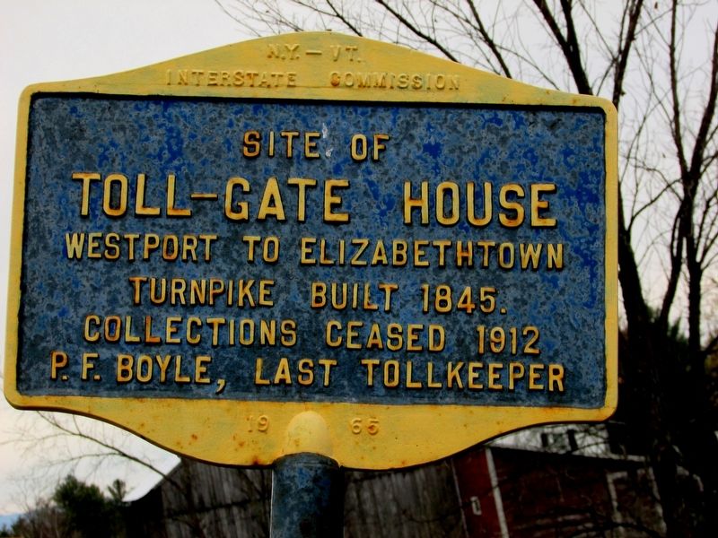 Toll-Gate House Marker. Click for full size. Toll-Gate House Marker image. Click for full size.