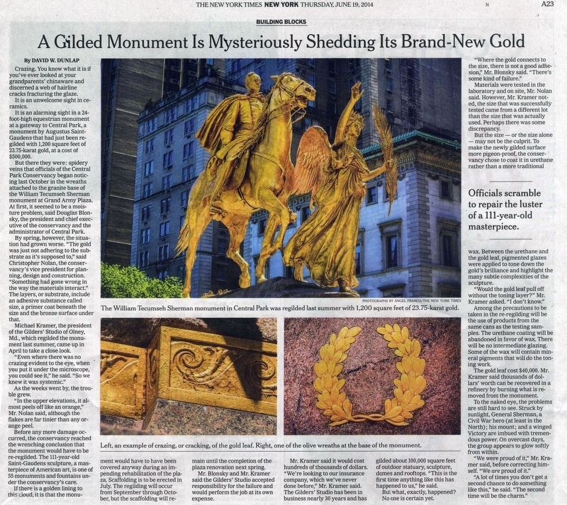 New York Times article, June 19, 2014. Click for full size. New York Times article, June 19, 2014 image. Click for full size.