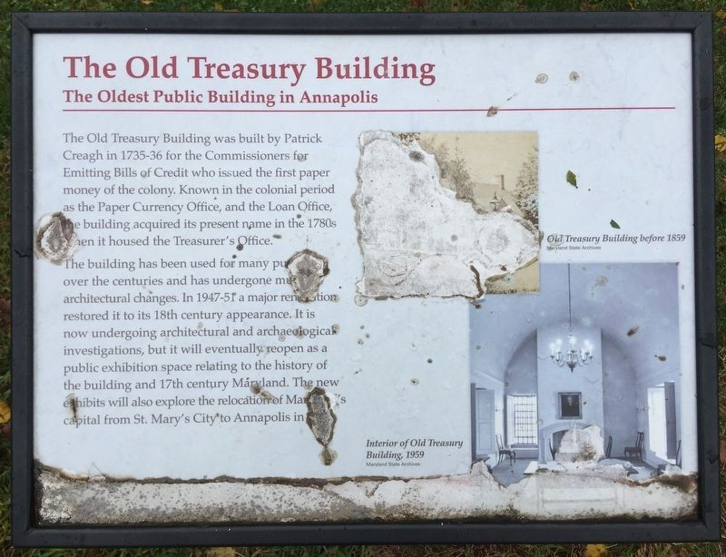 The Old Treasury Building Marker image. Click for full size.