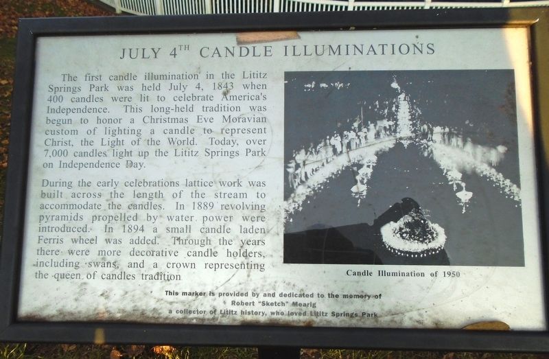 July 4<sup>th</sup> Candle Illuminations Marker image. Click for full size.