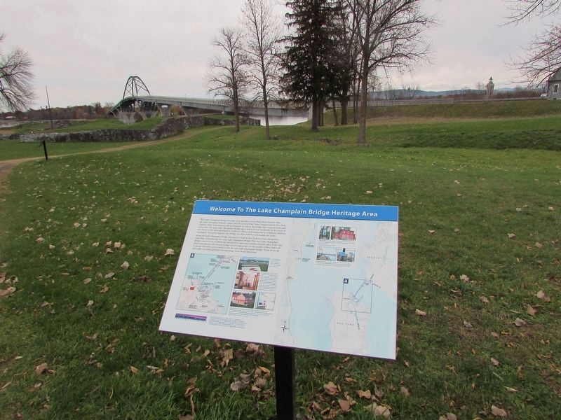Welcome To The Lake Champlain Bridge Heritage Area Marker image. Click for full size.