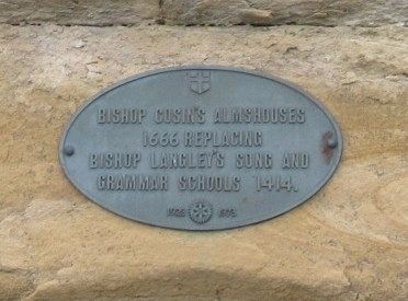 Bishop Cosin�s Almshouses Marker image. Click for full size.