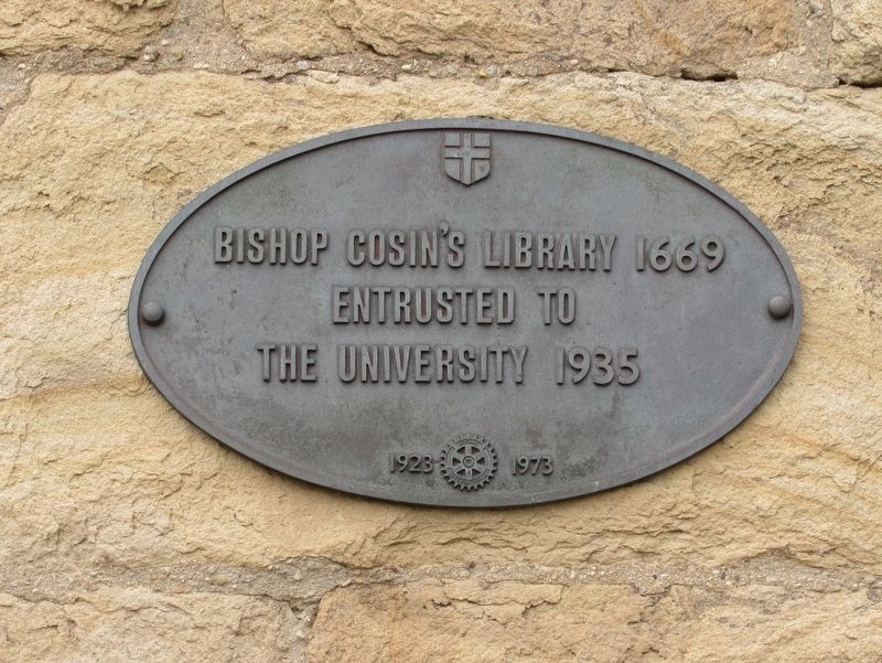 Bishop Cosins Library Marker image. Click for full size.