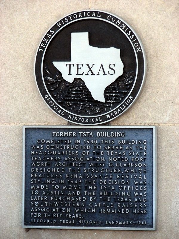 Former TSTA Building Texas Historical Marker image. Click for full size.