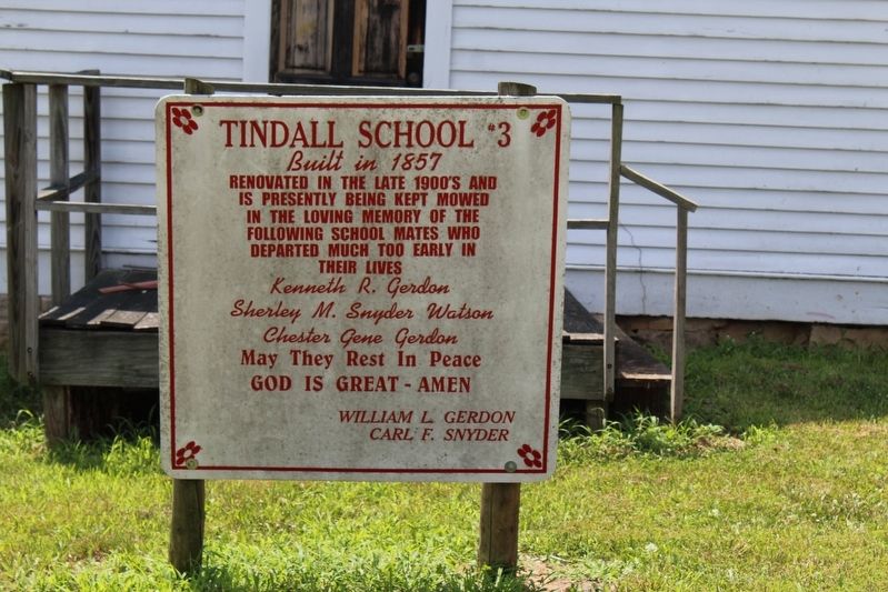 Tindall School #3 Marker image. Click for full size.