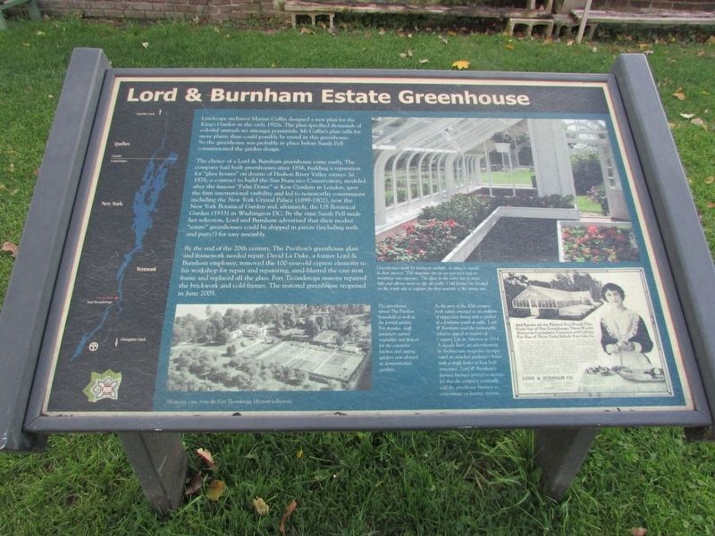 Lord & Burnham Estate Greenhouse Marker image. Click for full size.