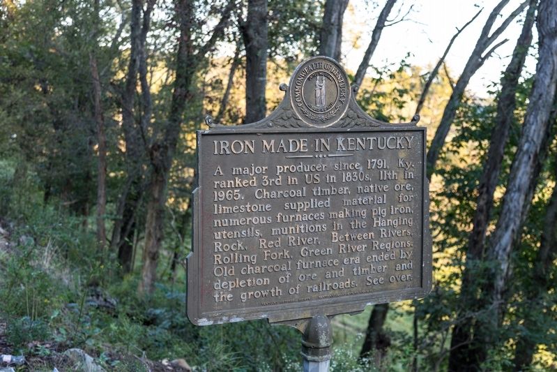 Iron Made in Kentucky side of marker image. Click for full size.