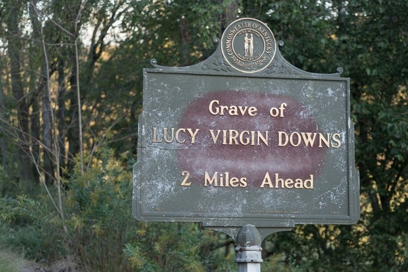 Hobart Colonel Droop Grave of Lucy Virgin Downs Historical Marker