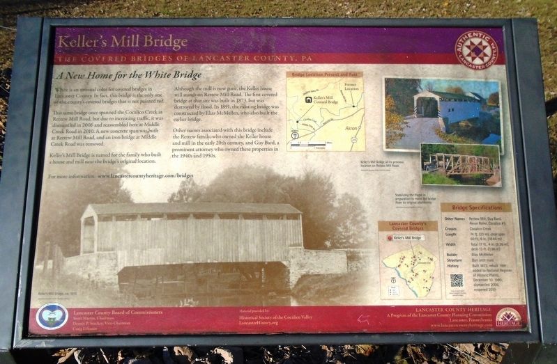 Keller's Mill Bridge Marker image. Click for full size.