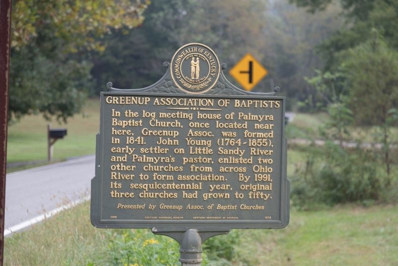Greenup Association of Baptists Marker. Click for full size. Greenup Association of Baptists Marker image. Click for full size.
