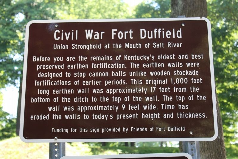 Civil War Fort Duffield Marker image. Click for full size.