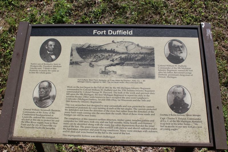 Fort Duffield Marker. Click for full size. Fort Duffield Marker image. Click for full size.