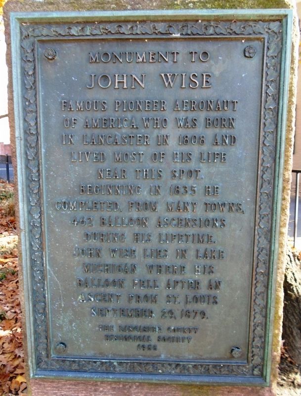 Monument to John Wise Marker image. Click for full size.