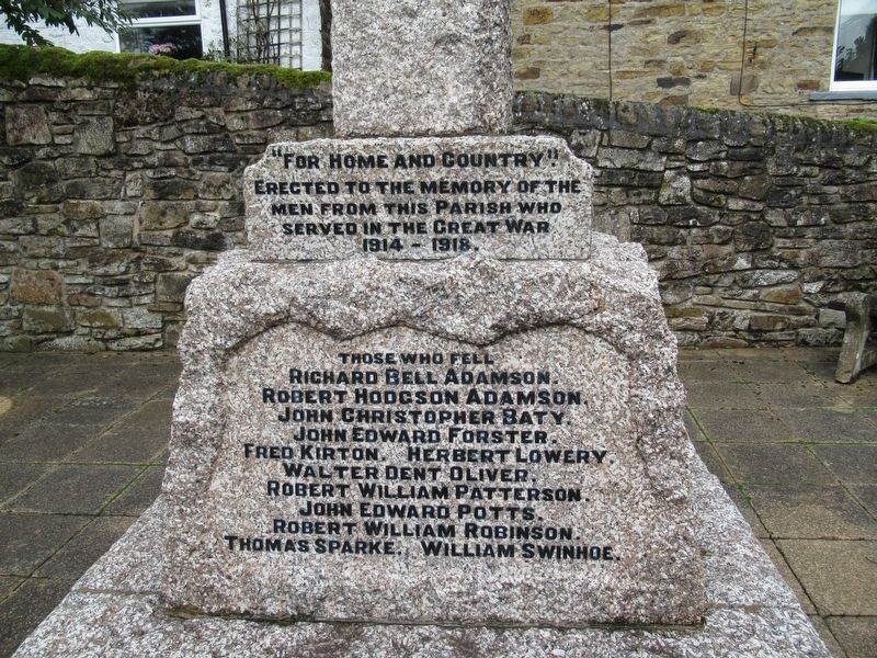 Rookhope War Memorial. Click for full size. Rookhope War Memorial image. Click for full size.