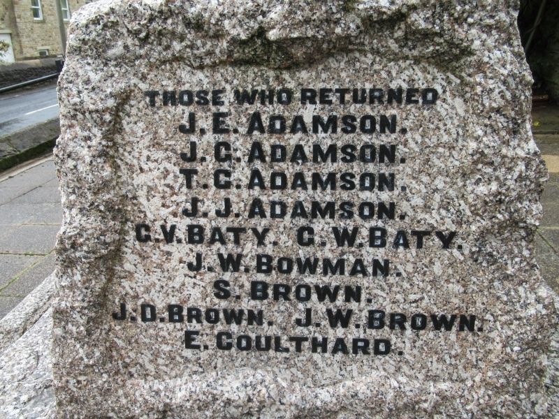 Rookhope War Memorial. Click for full size. Rookhope War Memorial image. Click for full size.