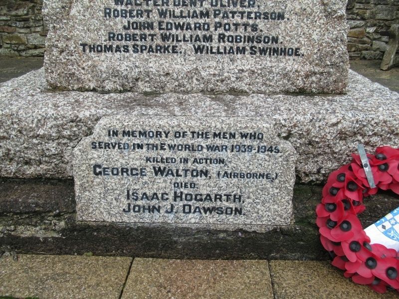 Rookhope War Memorial. Click for full size. Rookhope War Memorial image. Click for full size.