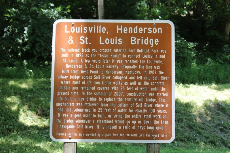 Louisville, Henderson & St. Louis Bridge Marker image. Click for full size.