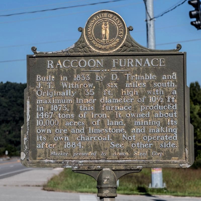 Raccoon Furnace side of marker image. Click for full size.