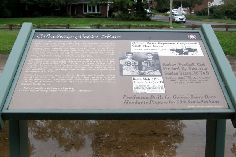 Woodbridge Golden Bears Marker. Click for full size. Woodbridge Golden Bears Marker image. Click for full size.