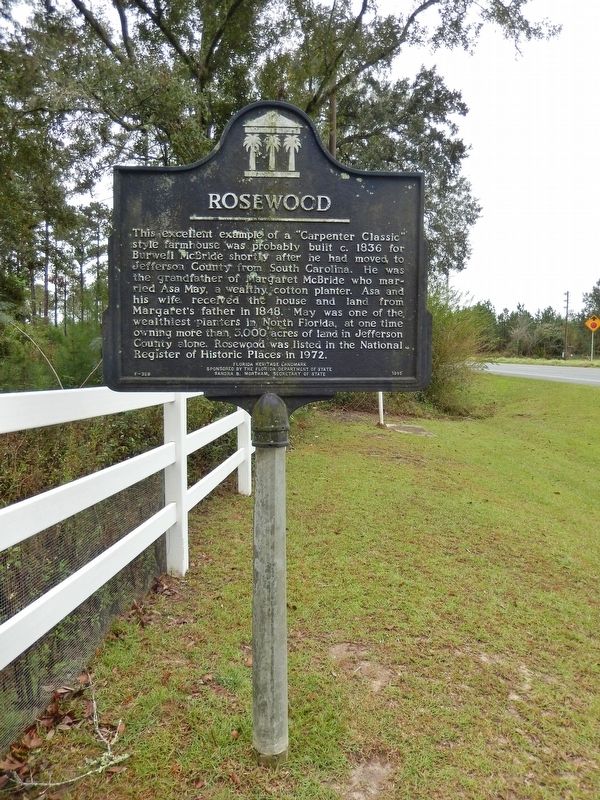 Rosewood Marker (<i>tall view; looking south along U.S. Highway 19</i>) image. Click for full size.