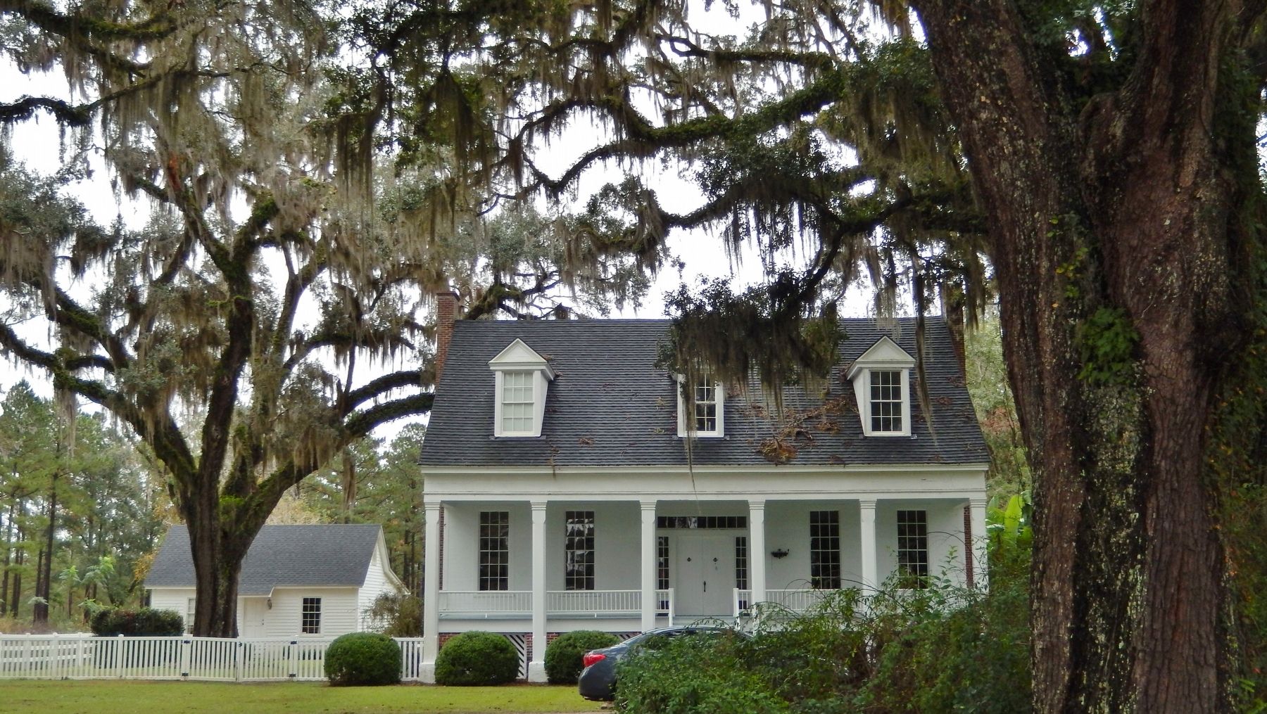 Asa May House/Rosewood Plantation (<i>wide view from U.S. Highway 19</i>) image. Click for full size.