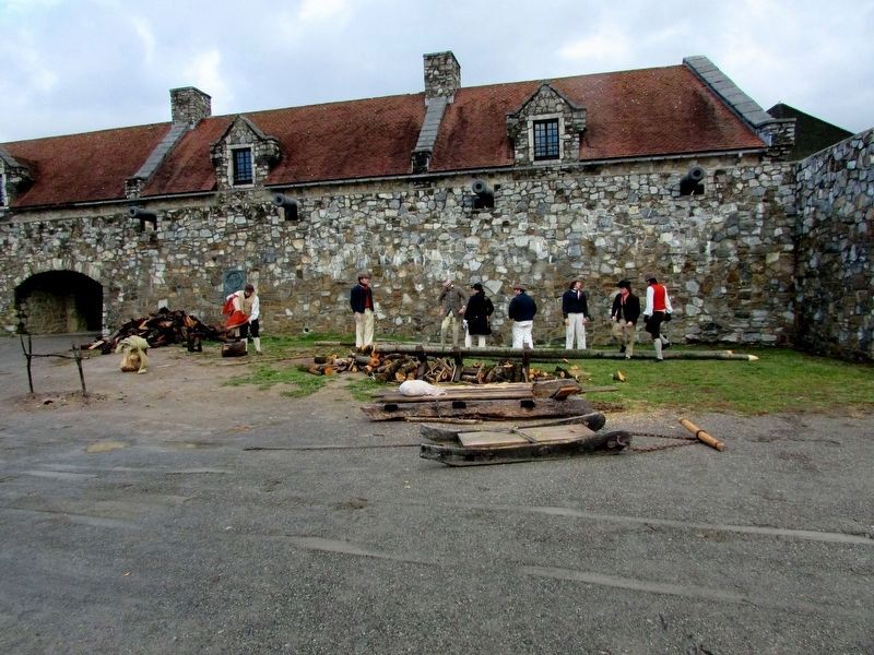 Soldiers Outside Fort Ticonderoga image. Click for full size.