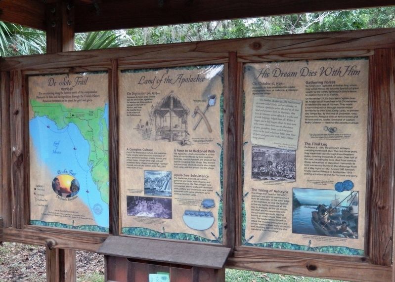 His Dream Dies With Him Marker Kiosk (<i>marker panel is on right side of kiosk; map is left</i>) image. Click for full size.
