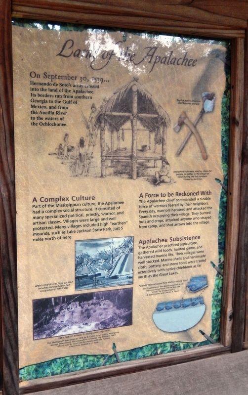 Land of the Apalachee Marker image. Click for full size.