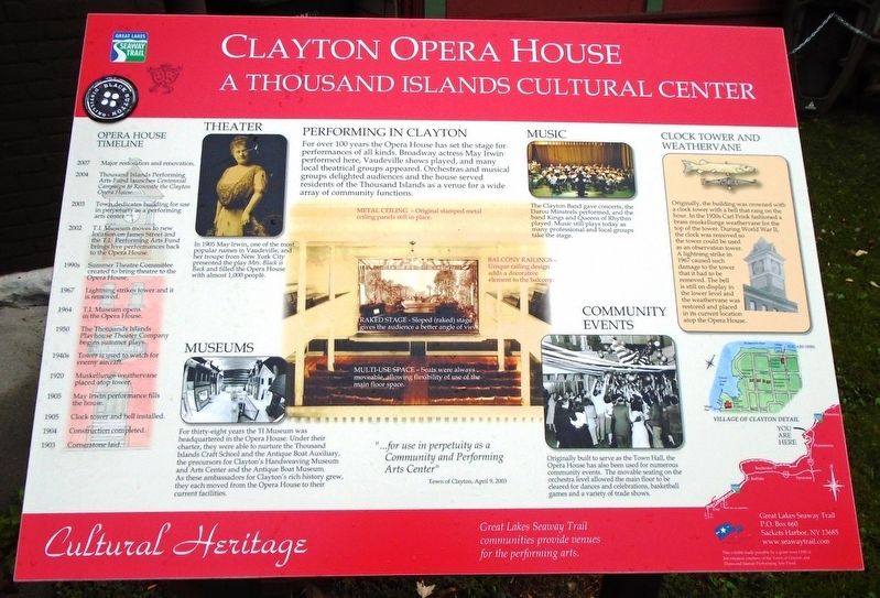 Clayton Opera House Marker image. Click for full size.