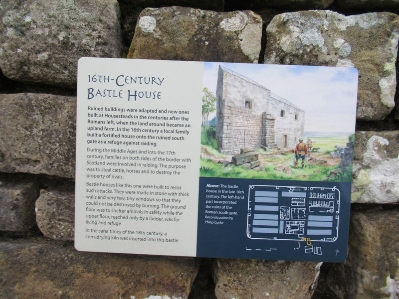 16th Century Bastle House Marker image. Click for full size.
