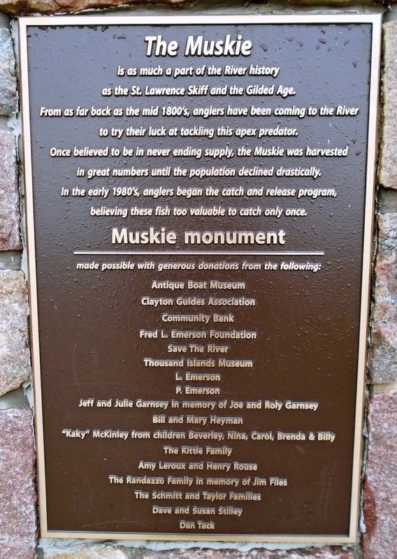 The Muskie Marker. Click for full size. The Muskie Marker image. Click for full size.