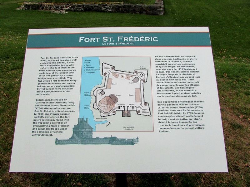 Fort St. Frdric Marker (Redesigned Marker) image. Click for full size.