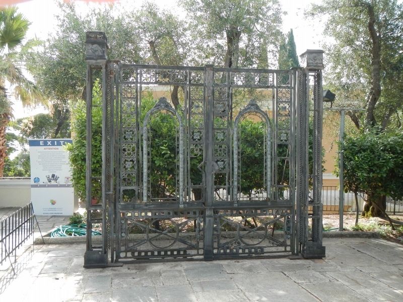 The original Entrance Gate to Achillion image. Click for full size.