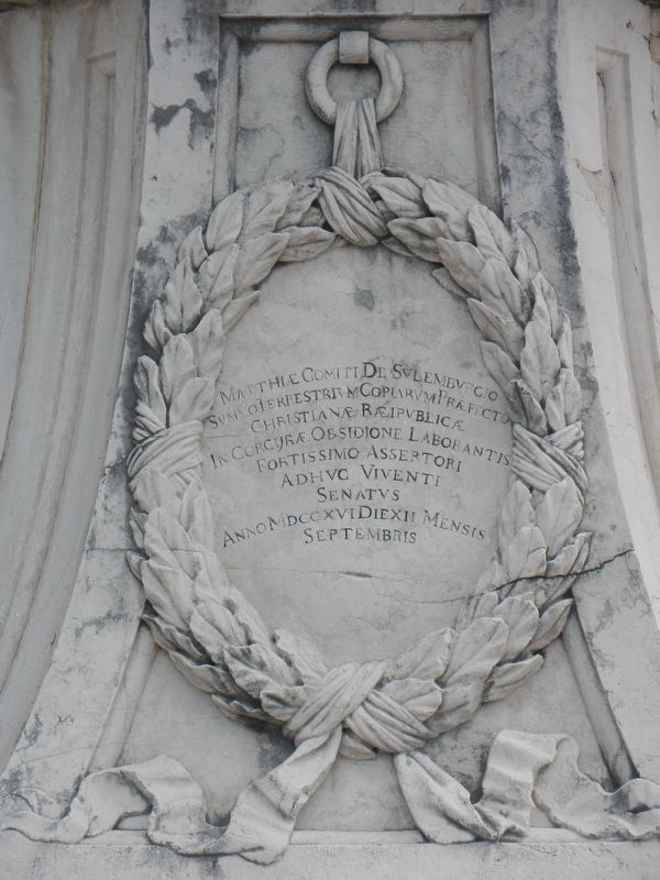 Statue of Count Matthais von der Schulenburg (detail) image. Click for full size.