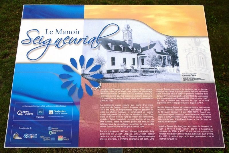 Le Manoir Seigneurial Marker image. Click for full size.
