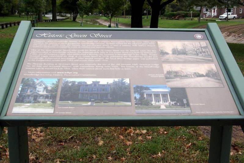 Historic Green Street Marker image. Click for full size.