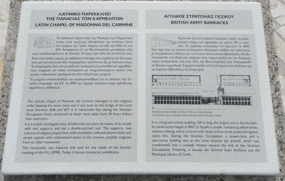 Latin Chapel of Madonna del Carmine/British Army Barracks Marker image. Click for full size.