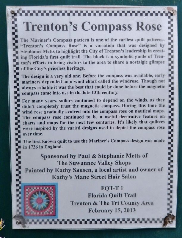 Trenton's Compass Rose Marker image. Click for full size.