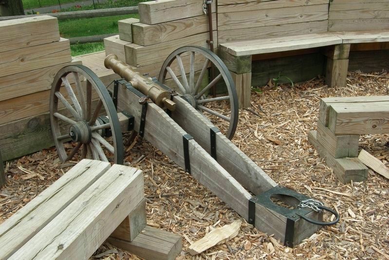 2 Pounder "grasshopper" cannon replica within The Redoubt. image. Click for full size.