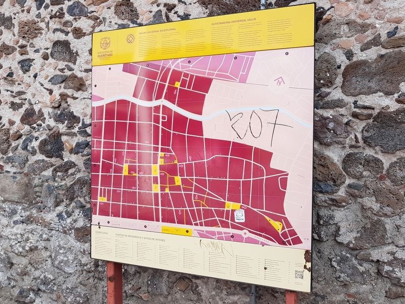The Historic Monuments Zone of Querétaro Marker. Click for full size. The Historic Monuments Zone of Querétaro Marker image. Click for full size.