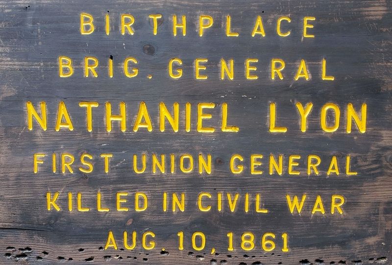 Nathaniel Lyon Birthplace Marker image. Click for full size.