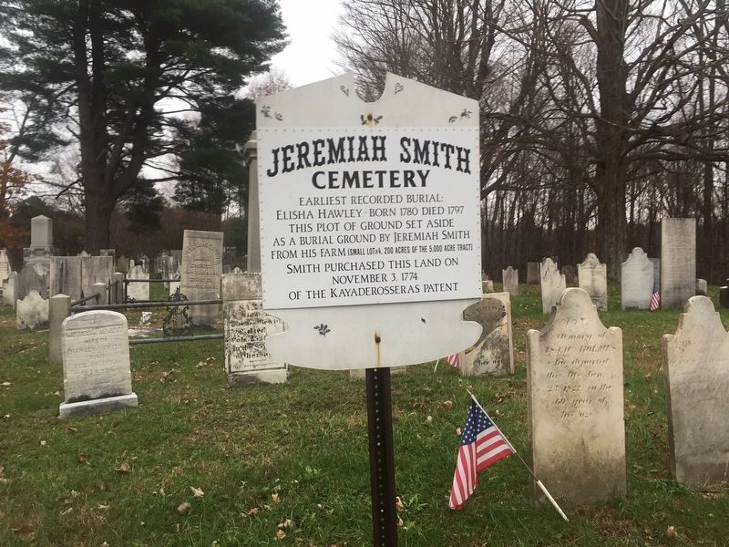 Jeremiah Smith Cemetery Marker image. Click for full size.
