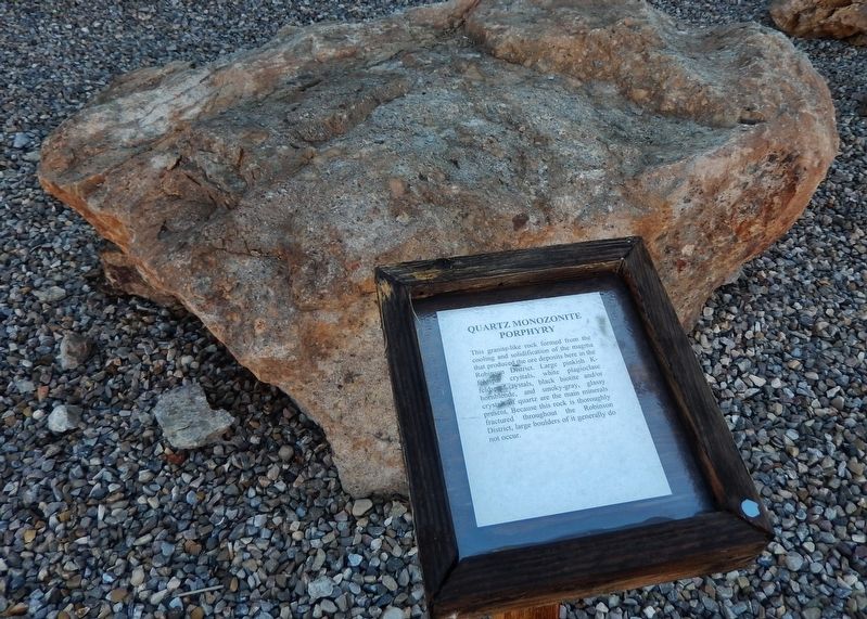 The Liberty Pit Exhibit (across parking lot from marker): Quartz image. Click for full size.