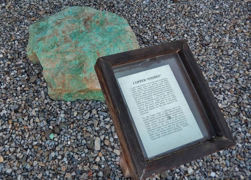 The Liberty Pit Exhibit (across parking lot from marker): Copper image. Click for full size.