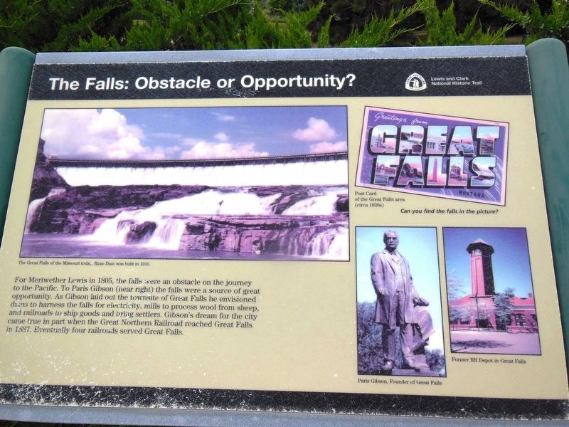 The Falls: Obstacle or Opportunity Marker image. Click for full size.