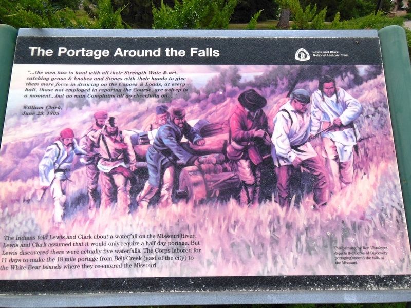 The Portage Around the Falls Marker image. Click for full size.