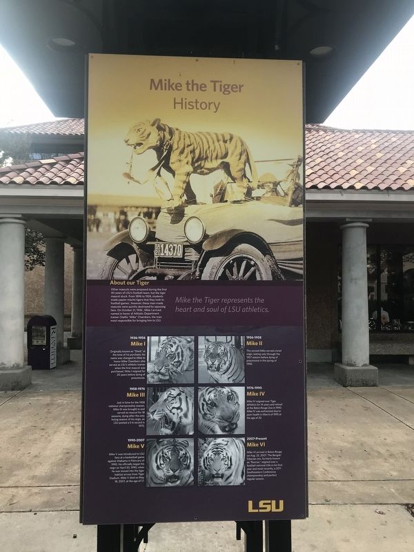Mike the Tiger - History Marker image. Click for full size.