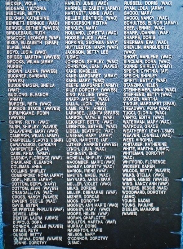 Cortland County Women's Veterans Memorial Honor Roll Detail image. Click for full size.