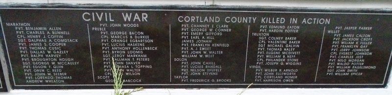 Cortland County Civil War Honored Dead image. Click for full size.