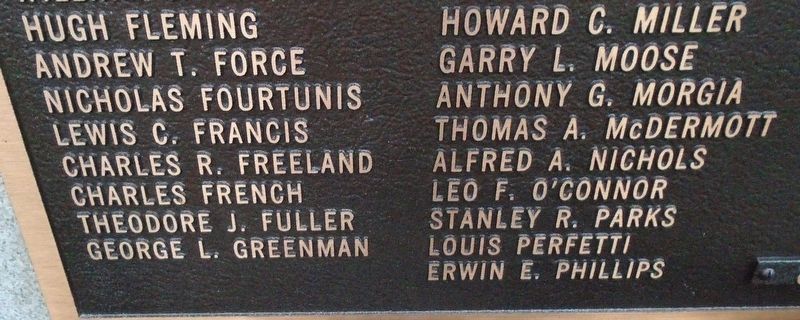 Cortland County World War II Honored Dead Marker Detail image. Click for full size.